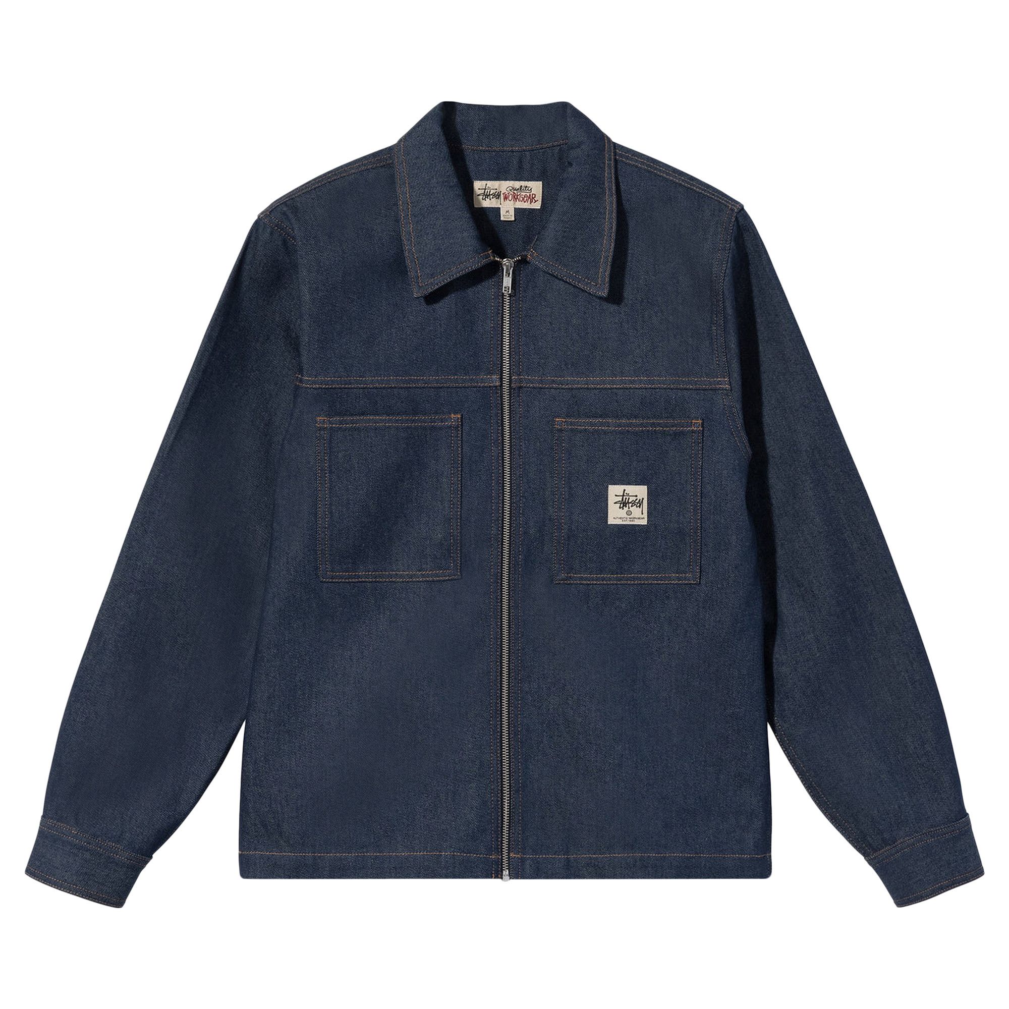 Buy Stussy Denim Zip Up Work Shirt 'Indigo' - 1110184 INDI