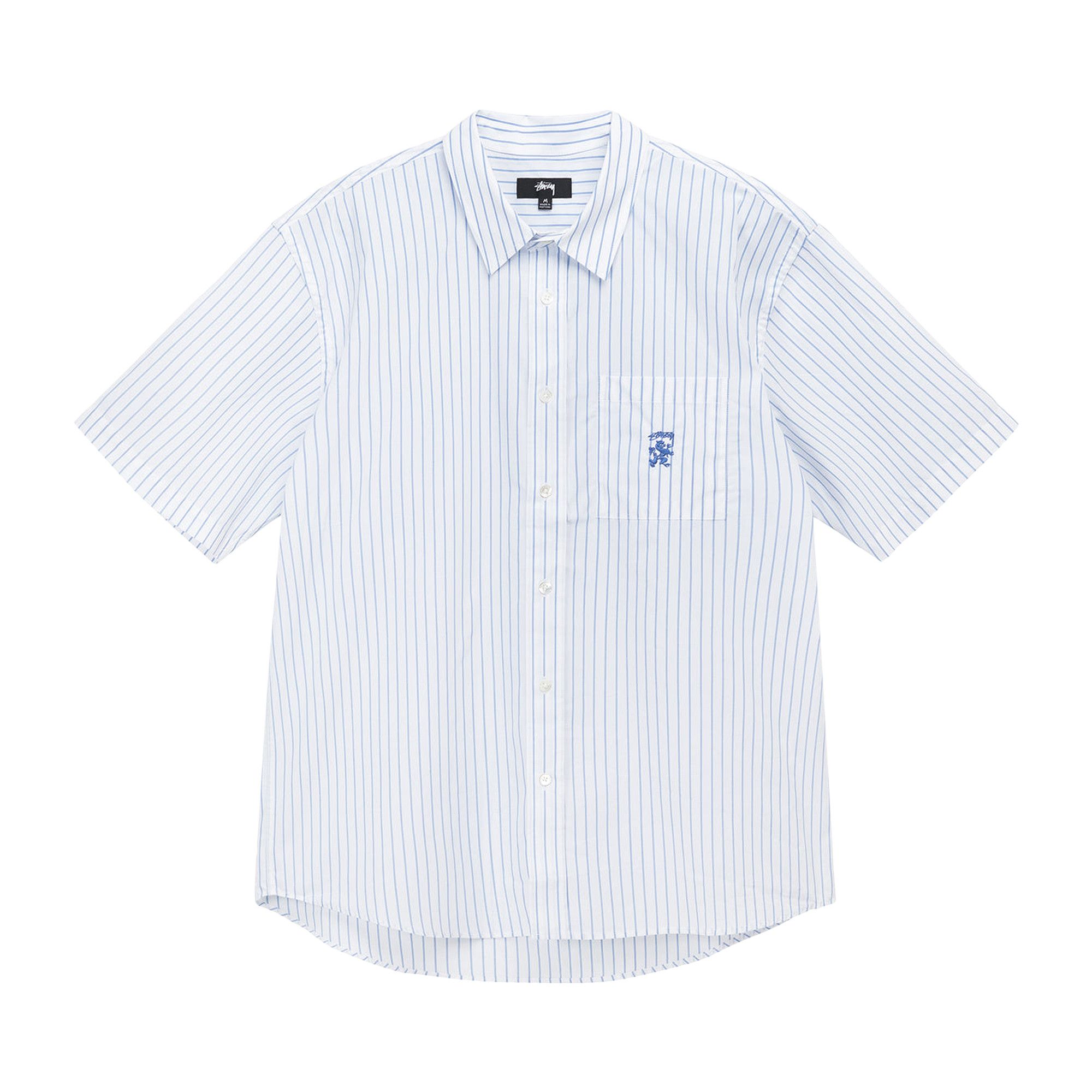 海外ブランドアウトレット通 Buy Stussy Boxy Striped Shirt 'Blue' - 1110231 BLUE | GOAT CA トップス