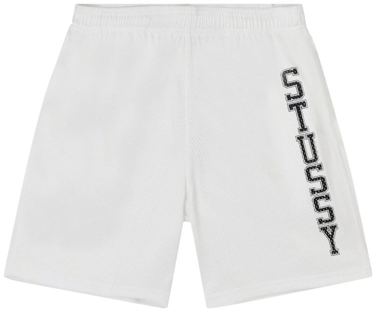 Stussy Collegiate Mesh Short White