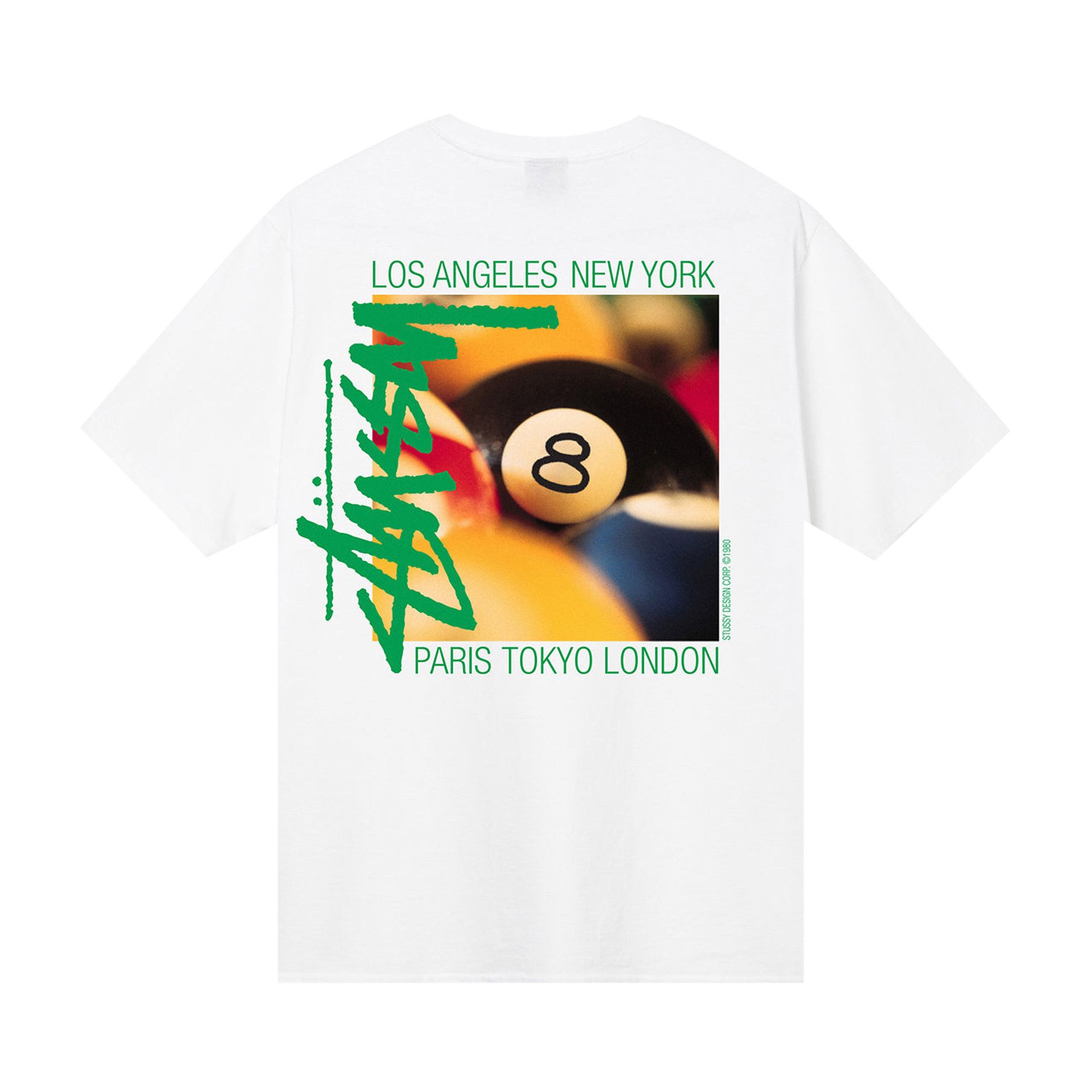 ★人気★【STUSSY】★Stussy Billiards T-Shir.t★Tシャツ★ Buy Stussy Billiards Tee 'White' - 1904890 WHIT | GOAT