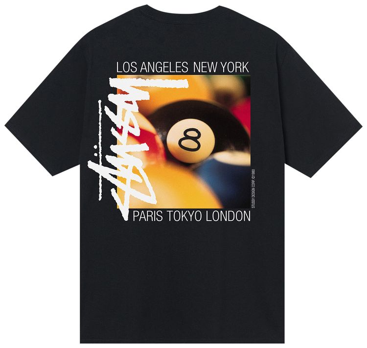 Stussy Billiards Tee Black