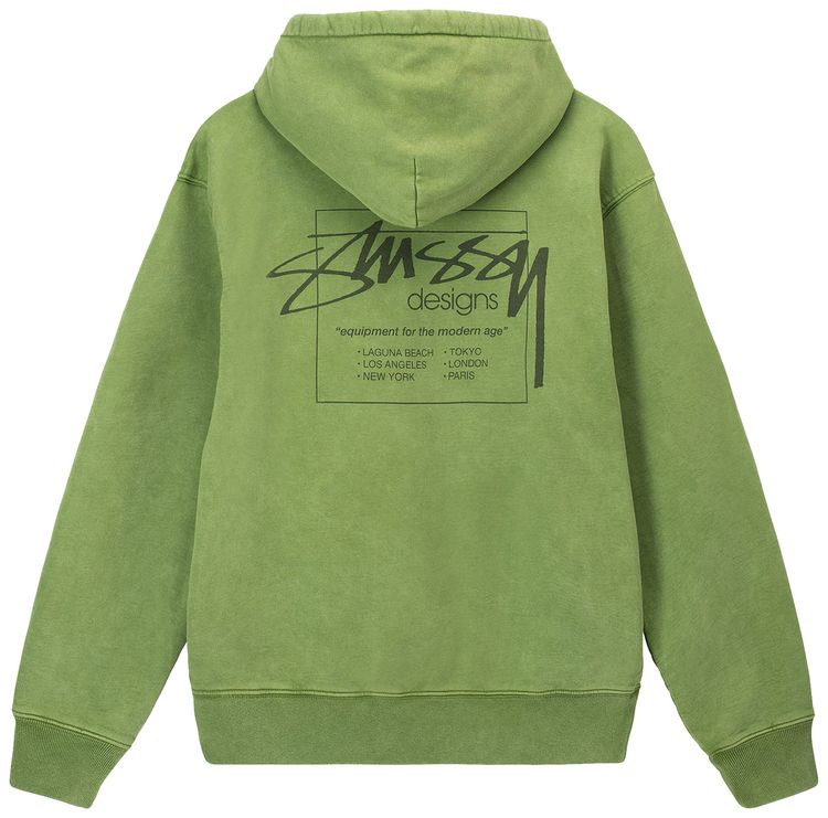 Stussy Dyed Stussy Designs Hoodie Green