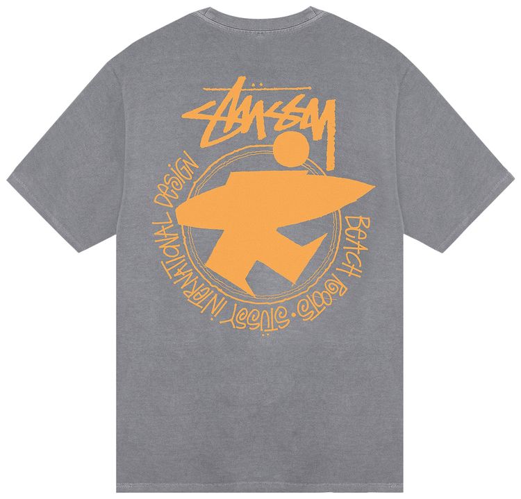 Stussy Beach Roots Pigment Dyed Tee Grey
