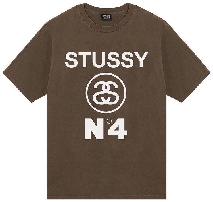 Stussy No4 Pigment Dyed Tee Coffee