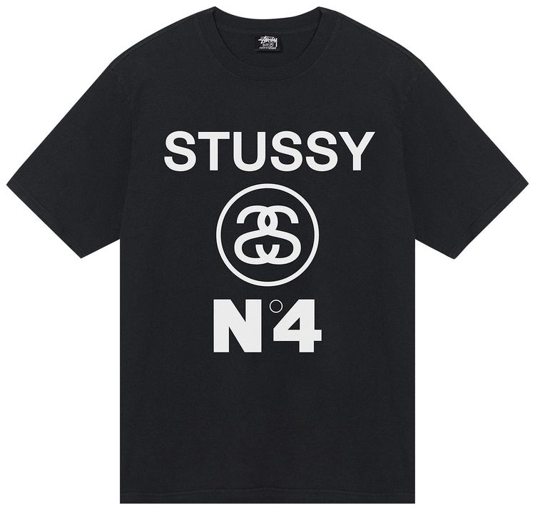 Stussy No4 Pigment Dyed Tee Black