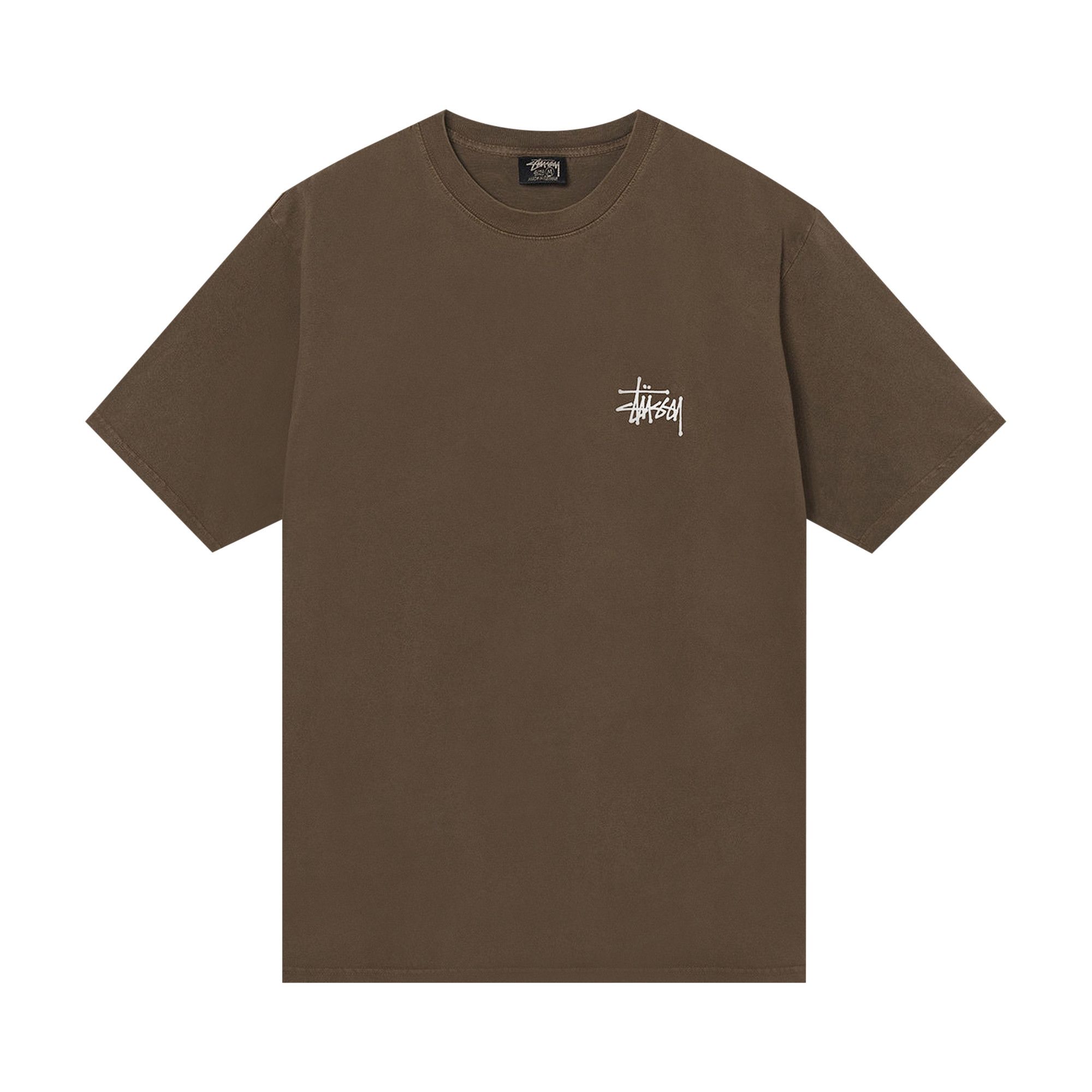 Buy Stussy Basic Pigment Dyed Tee Coffee 1904838 COFF GOAT