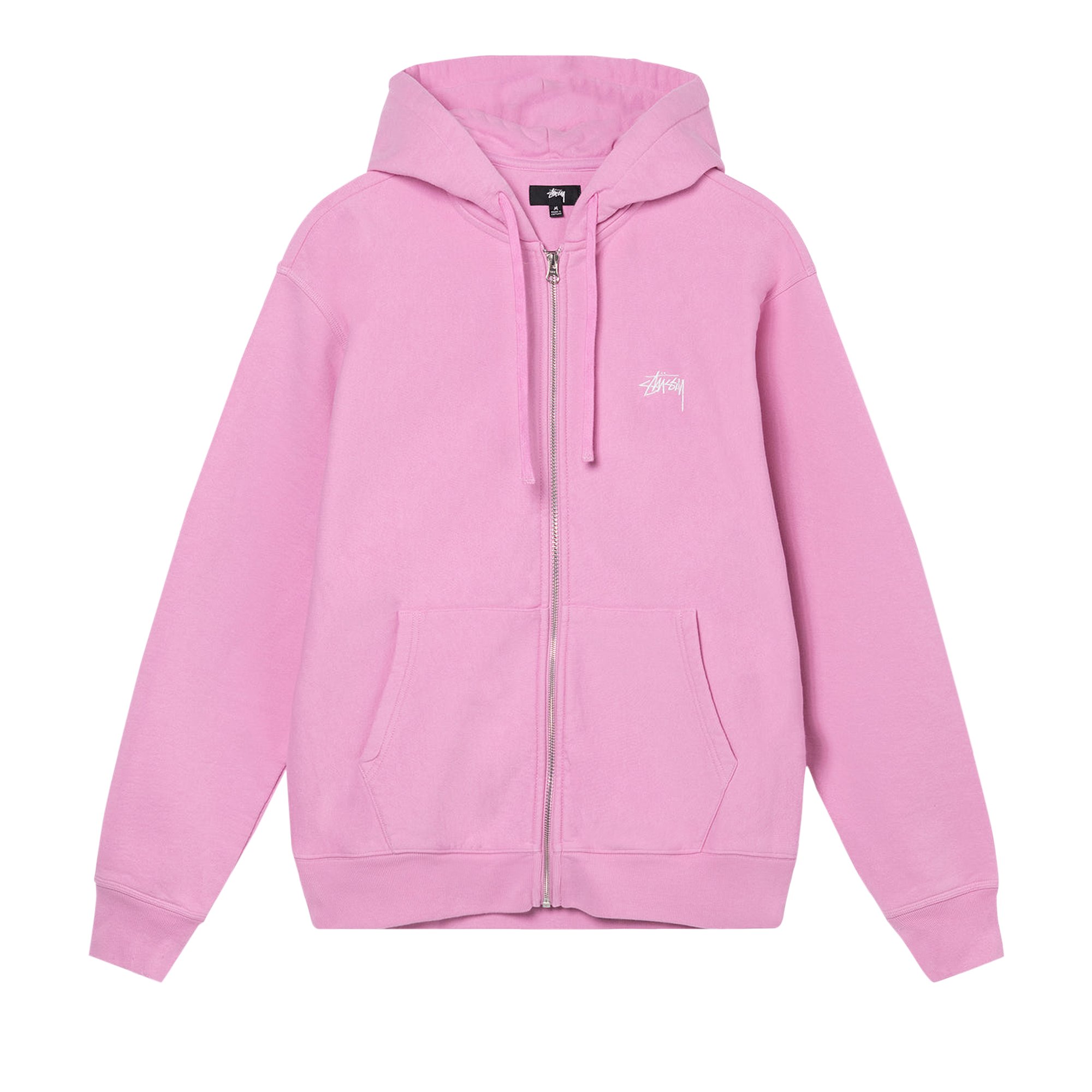 Buy Stussy Overdyed Stock Logo Zip Hoodie 'Pink' - 118471 PINK | GOAT