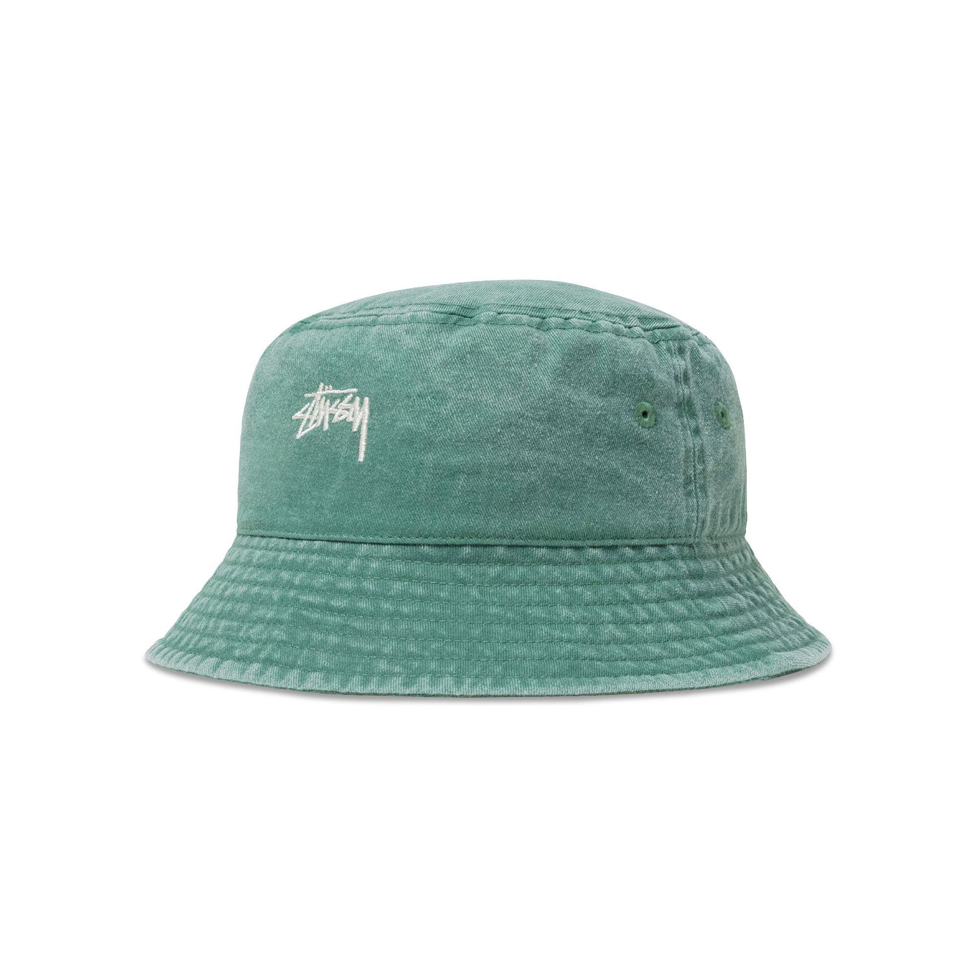 Buy Stussy Washed Stock Bucket Hat 'Green' - 1321086 GREE | GOAT