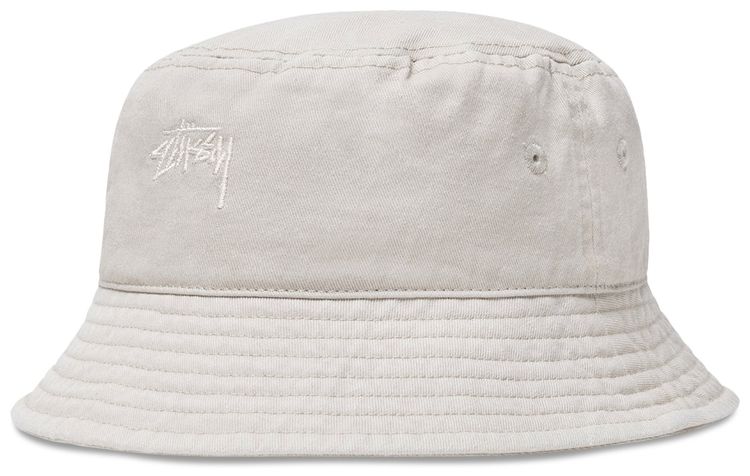 Stussy Washed Stock Bucket Hat Stone