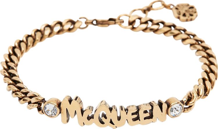 Alexander McQueen Graffiti Chain Bracelet 'Crystal'