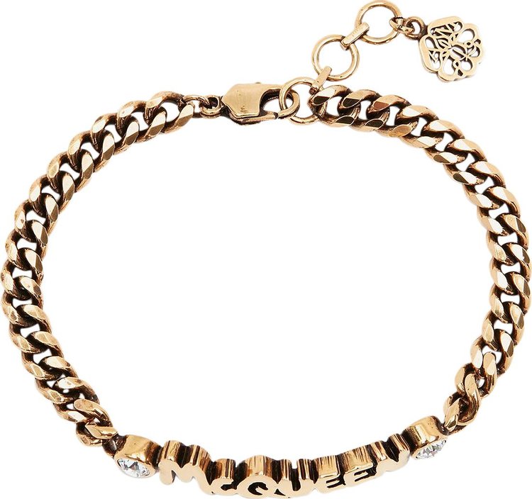 Alexander McQueen Graffiti Chain Bracelet Crystal