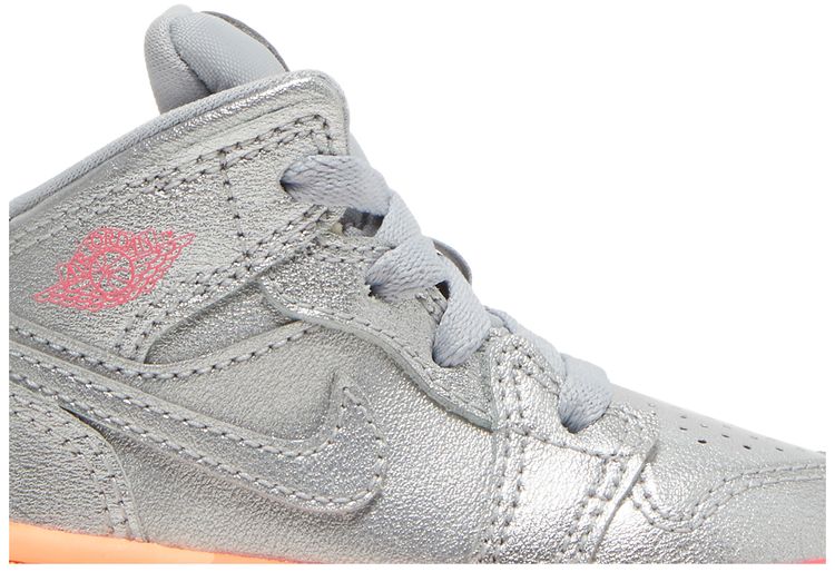 Air Jordan 1 Mid TD Metallic Silver Pink Crimson
