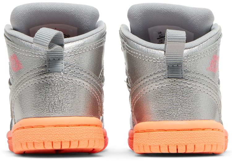 Air Jordan 1 Mid TD Metallic Silver Pink Crimson