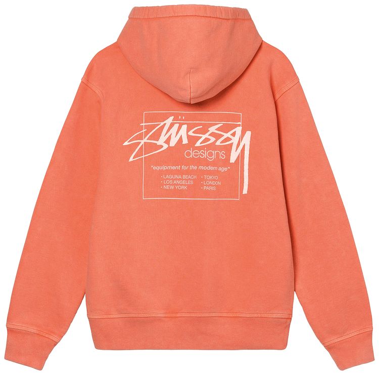 Stussy Dyed Stussy Designs Hoodie Peach