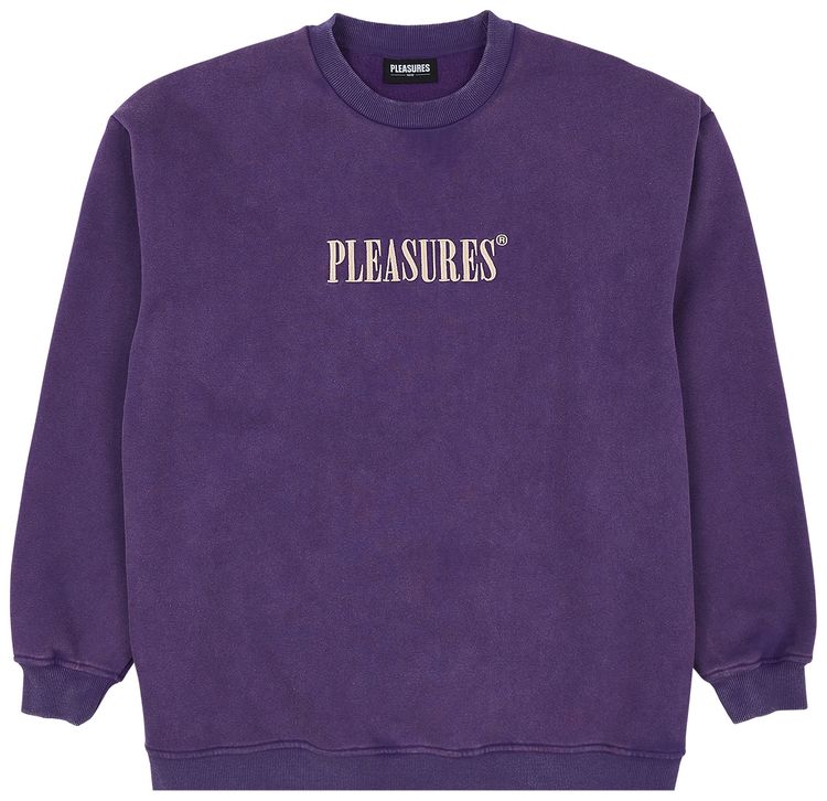 Pleasures Sour Washed Crewneck Purple