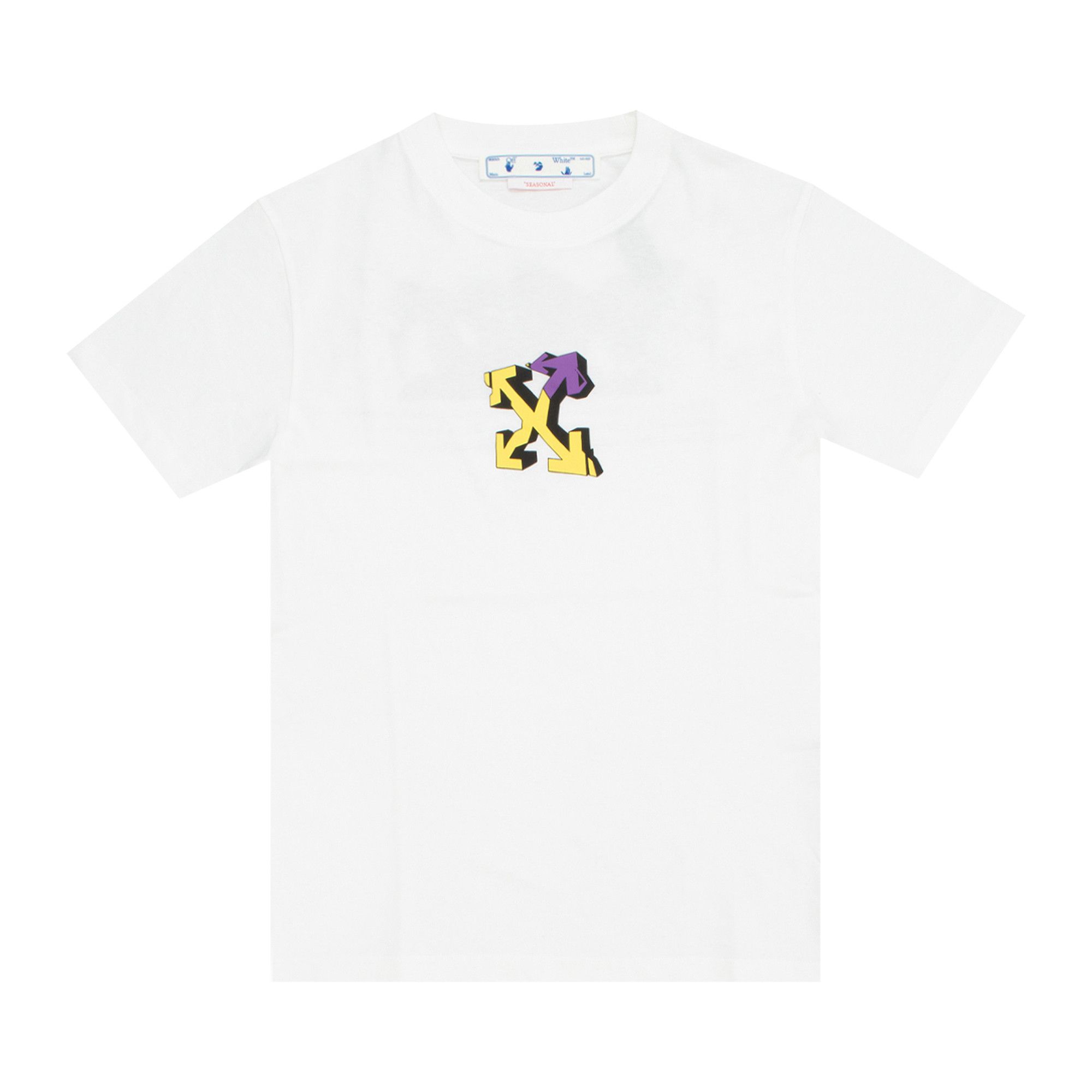 Buy Off White Wizard Graffiti Slim Tee White Violet OMAA027S22JER0080135 GOAT