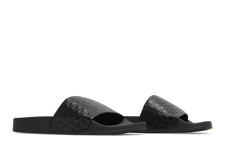 Balmain Calypso Sandal Embossed Monogram   Black