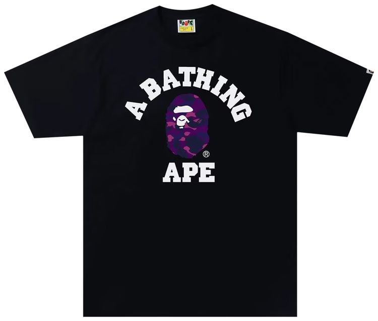 BAPE Color Camo College Tee BlackPurple