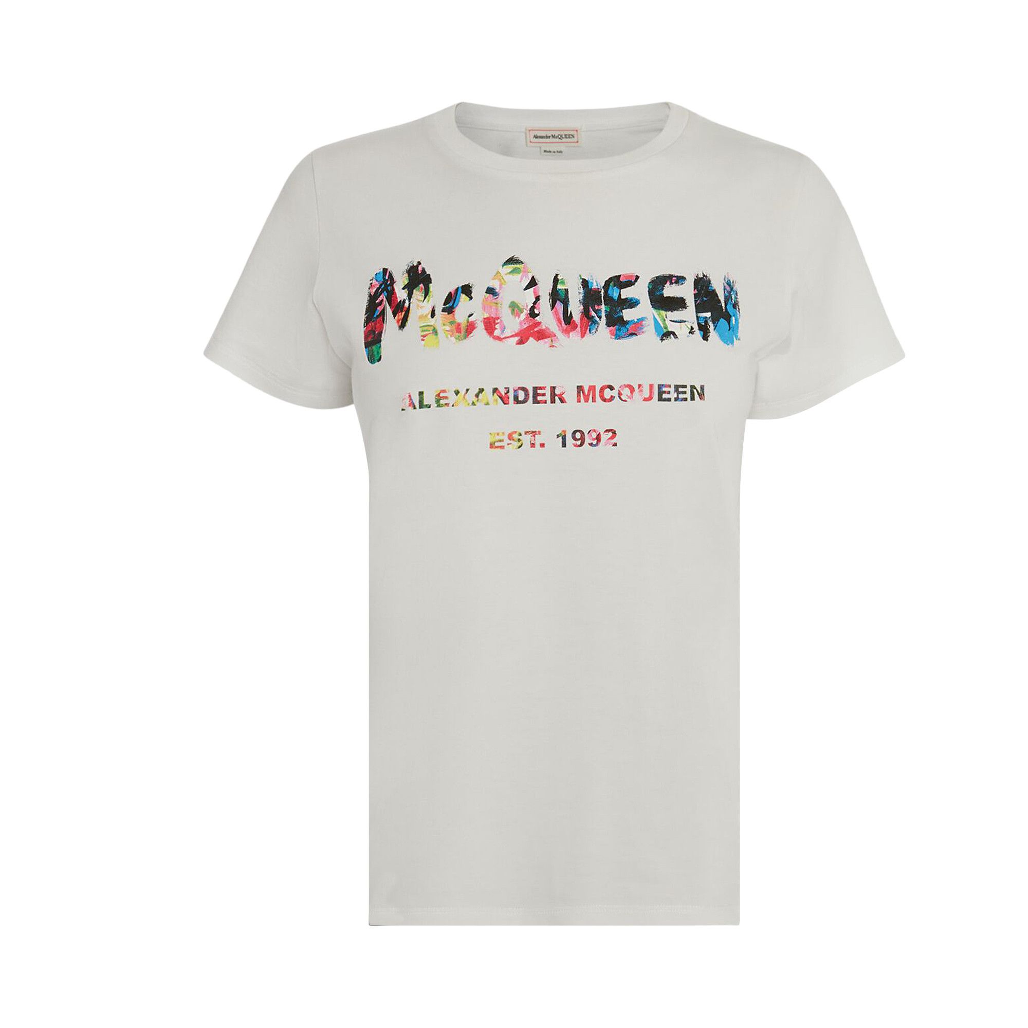 Buy Alexander McQueen Graffiti T Shirt White 608614 QZAB3 0942