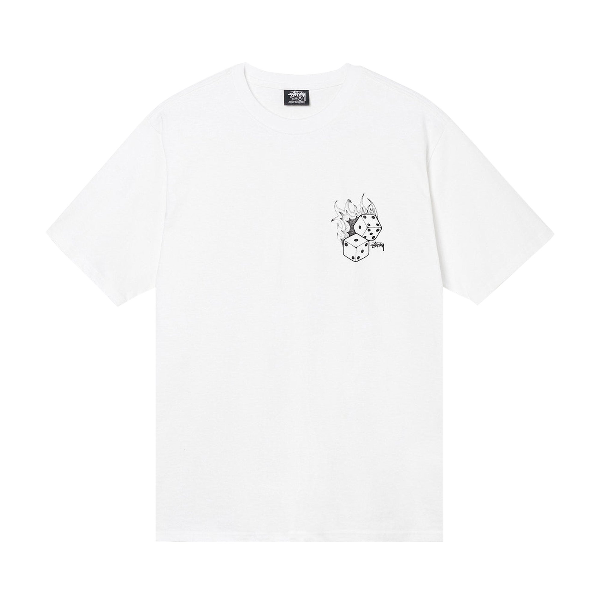 Stussy Fire Dice Tee 'White' | GOAT