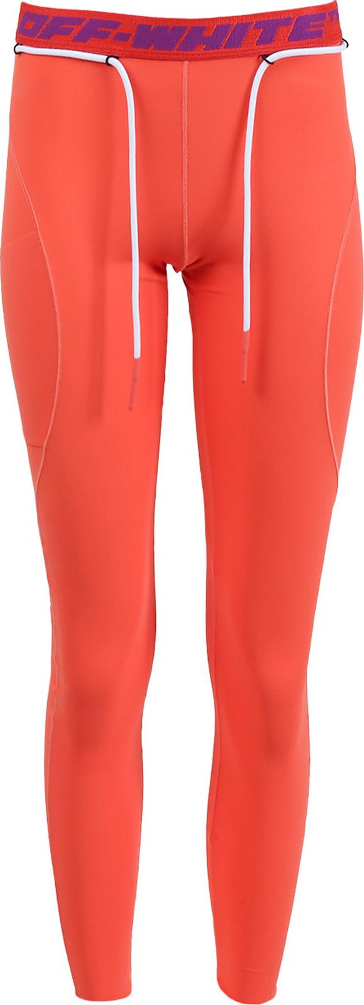 Off-White Athl Logo Band Leggings 'Coral/Red'