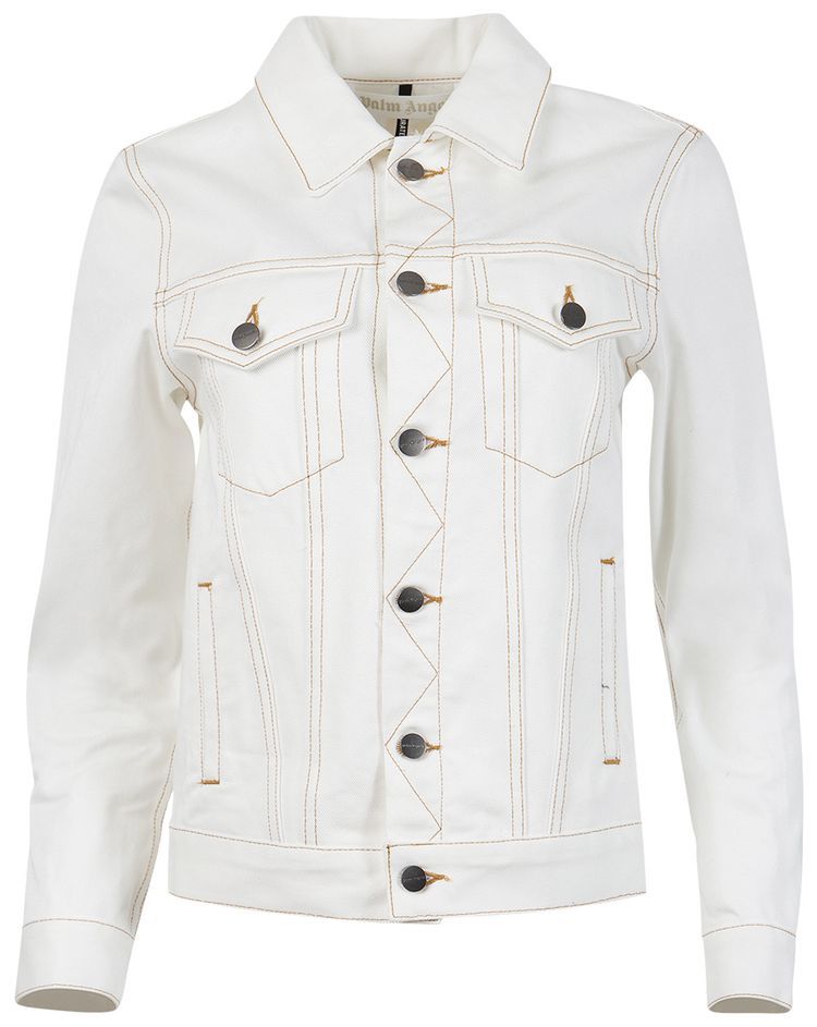 Palm Angels x The Webster Logo Degrade Denim Jacket WhiteOrange