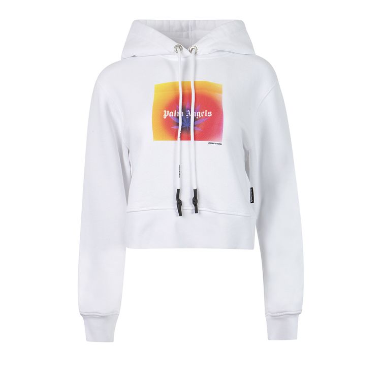 Palm Angels x The Webster Square Leaf Hoody WhiteOrange