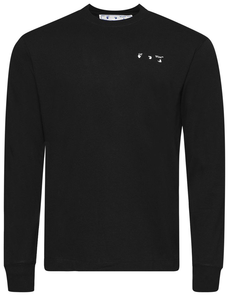 Off White Caravag Paint Skate Long Sleeve Tee Black