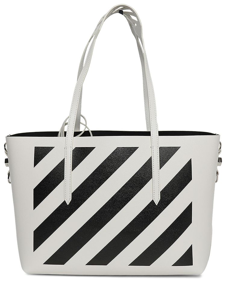 Off White Binder Tote WhiteBlack