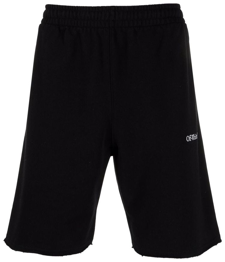 Off White Caravag Paint Sweatshort Black