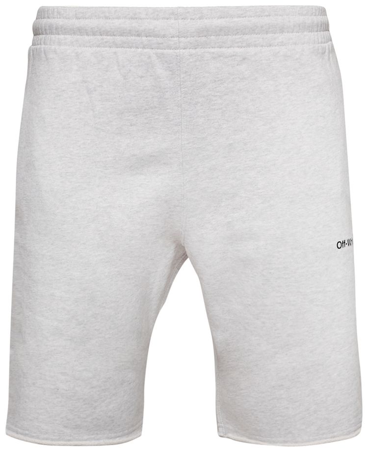Off White Diag Outline Sweatshort Grey Melange