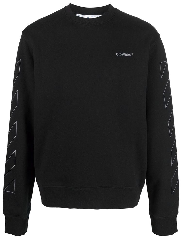 Off White Diag Outline Slim Crewneck Black
