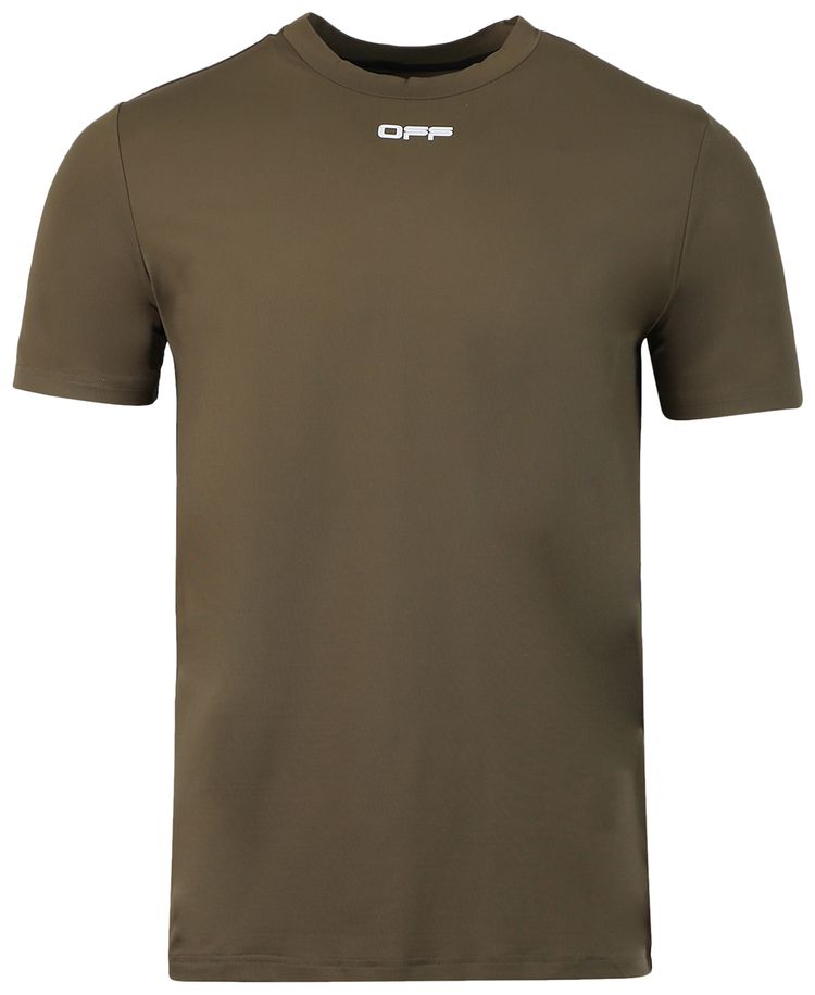 Off White Athletic Arrow Tee GreenWhite