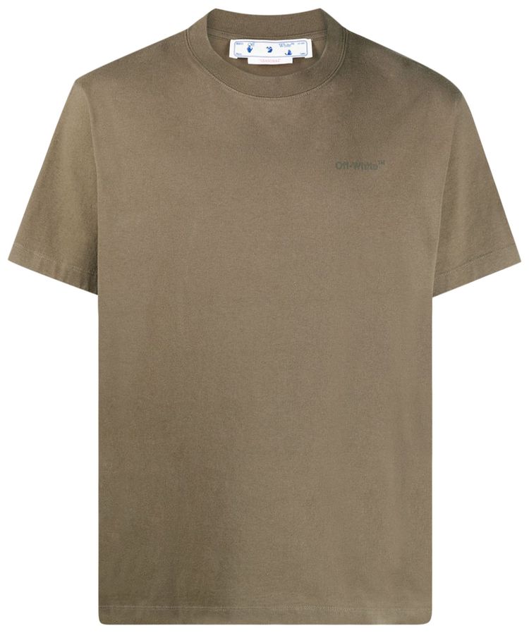 Off White Diag Tab Slim Tee Army