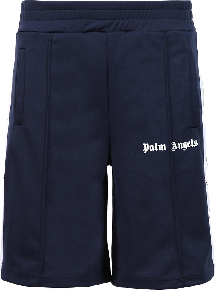 Palm Angels Classic Track Shorts 'Navy Blue/White'
