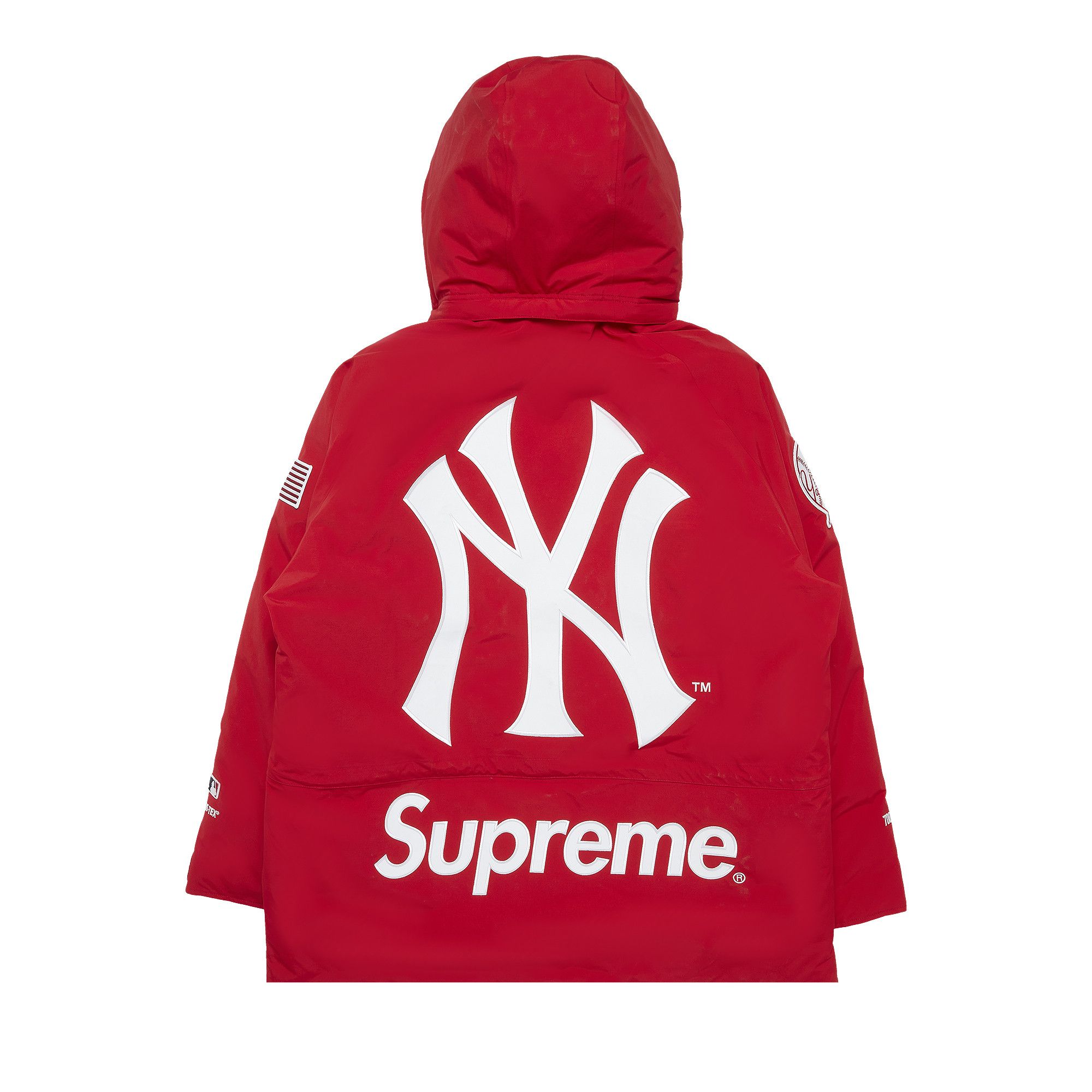 Buy Supreme x New York Yankees GORE TEX 700 Fill Down Jacket Red FW21J51 RED GOAT CA