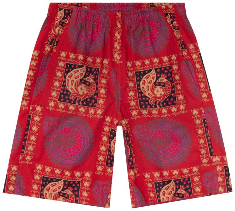 Needles Basketball Short Red