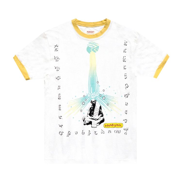 Kapital Laundry Max Big Monk Jersey Ringer Tee White