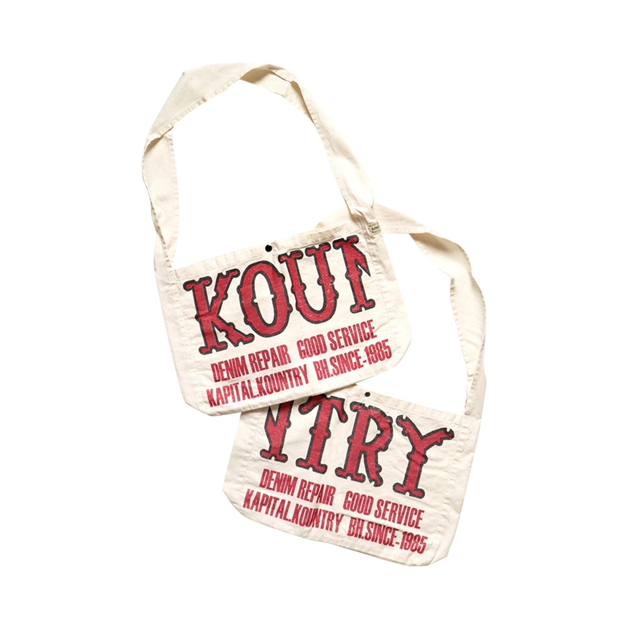 Buy Kapital Cotton Twill Kountry Factory Book Bag 'Ecru 