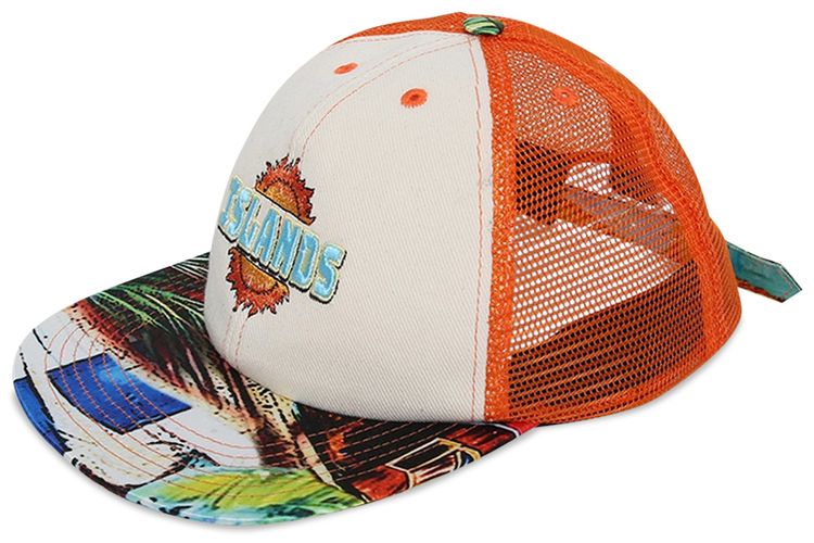 Just Don Islands Trucker Hat OrangeMulticolor
