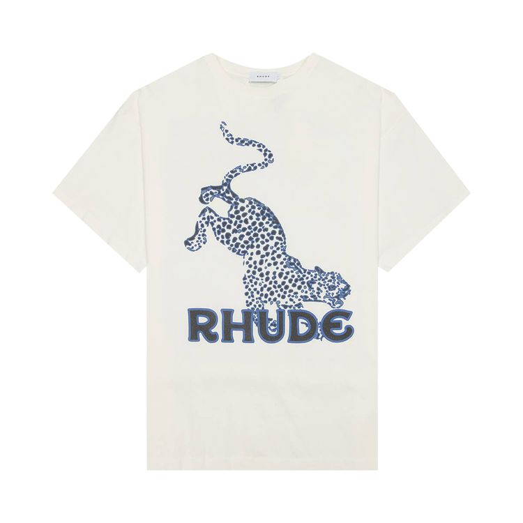 Rhude Leopard Tee White