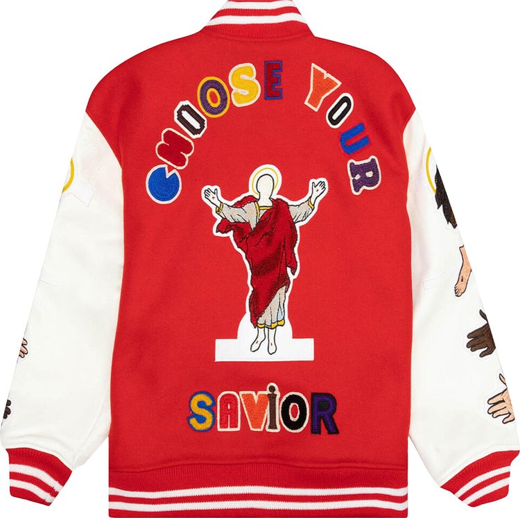 Saint Michael Stadium Jacket Red