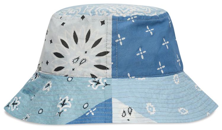 Kapital Bandana Patchwork Bucket Hat Sax