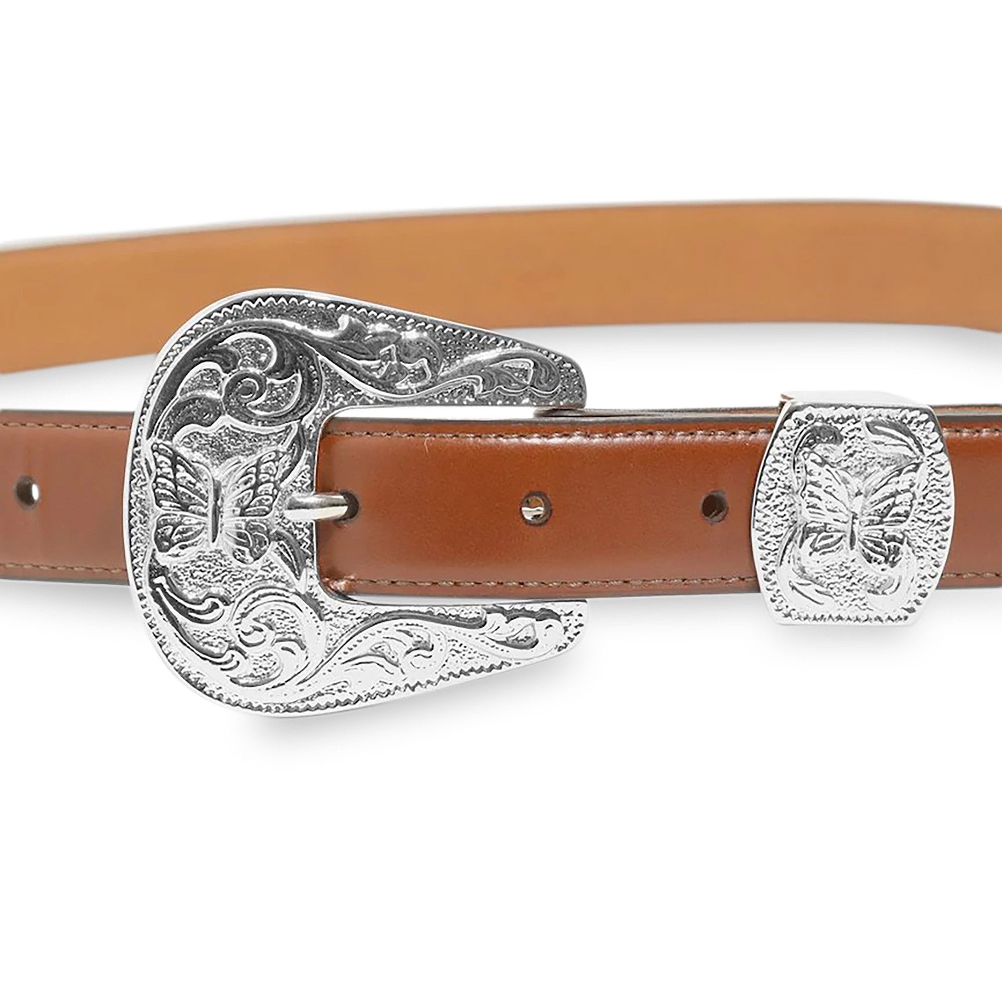 Buy Needles Papillon Western Tip Belt 'Brown' - KP035 BROW | GOAT