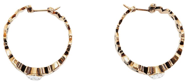 Alexander McQueen Graffiti Hoops Crystal