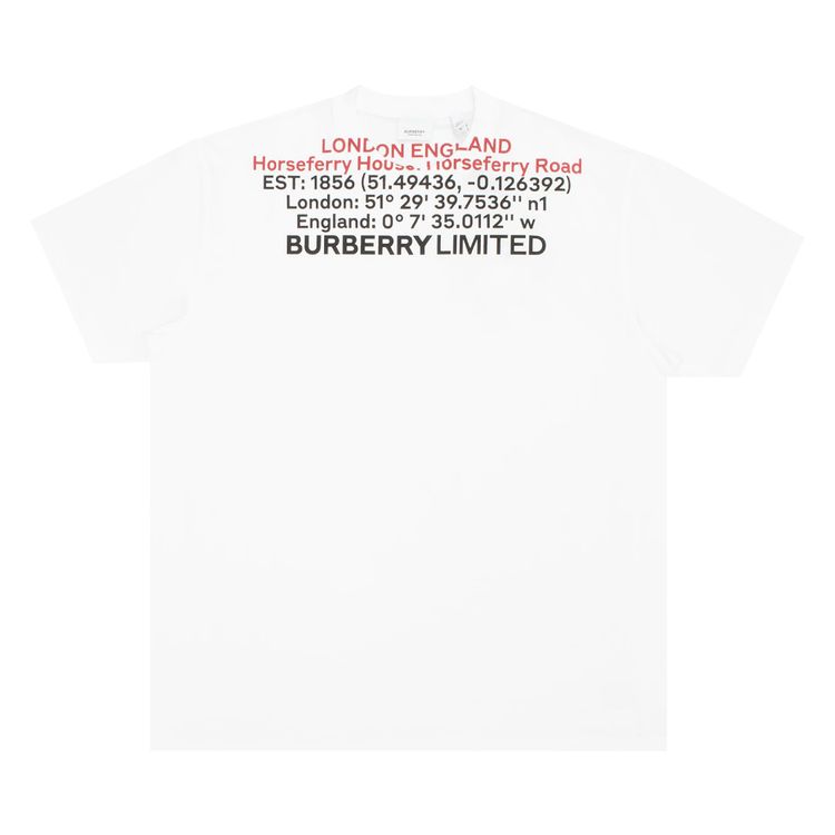 Burberry Short Sleeve Design T Shirt White