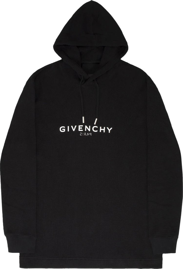 Buy Givenchy Reversed Waffle Hoodie 'Black' - BMJ0E030RX 001 | GOAT