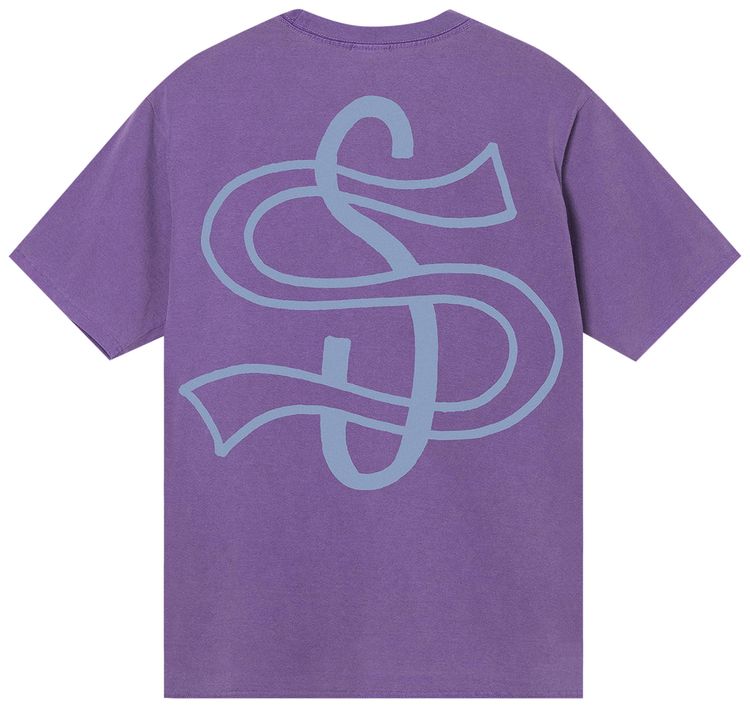 Stussy Big League Pigment Dyed Tee Purple
