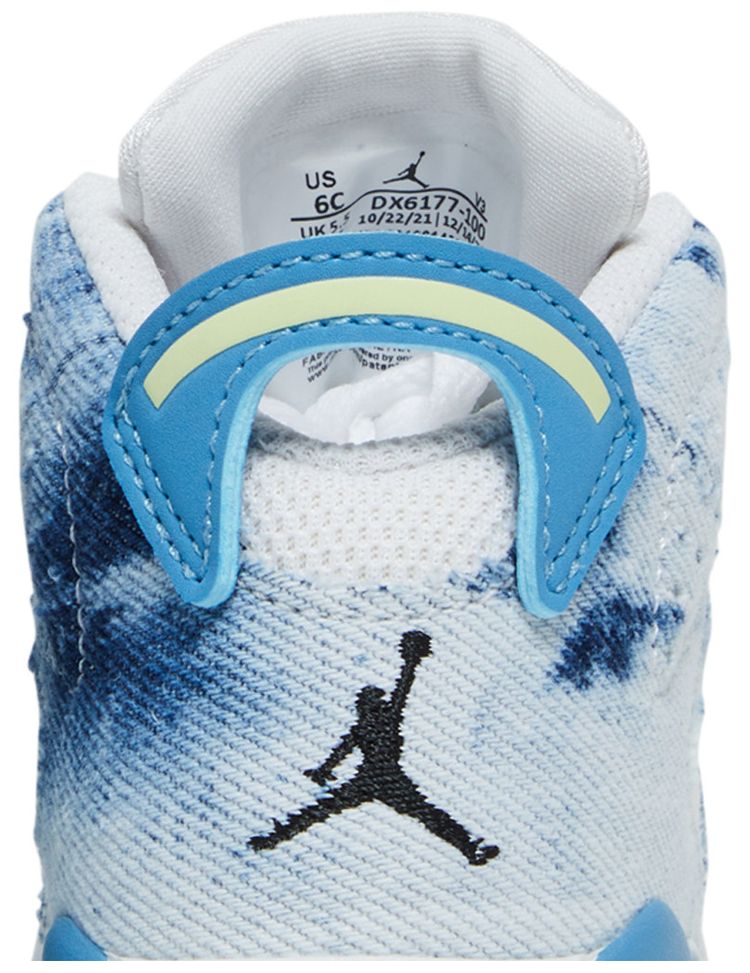 Air Jordan 6 Retro TD Washed Denim 2022