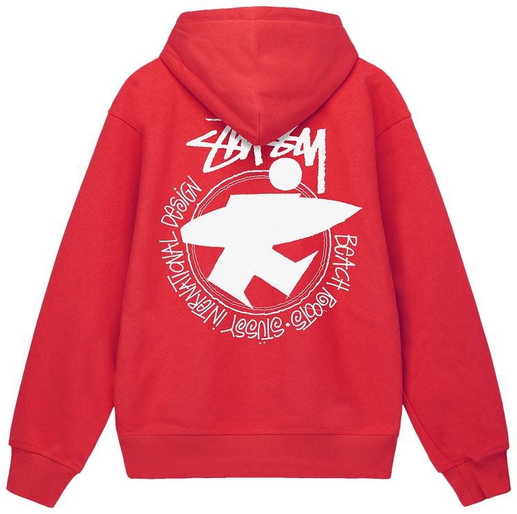 Stussy Beach Roots Hoodie Red